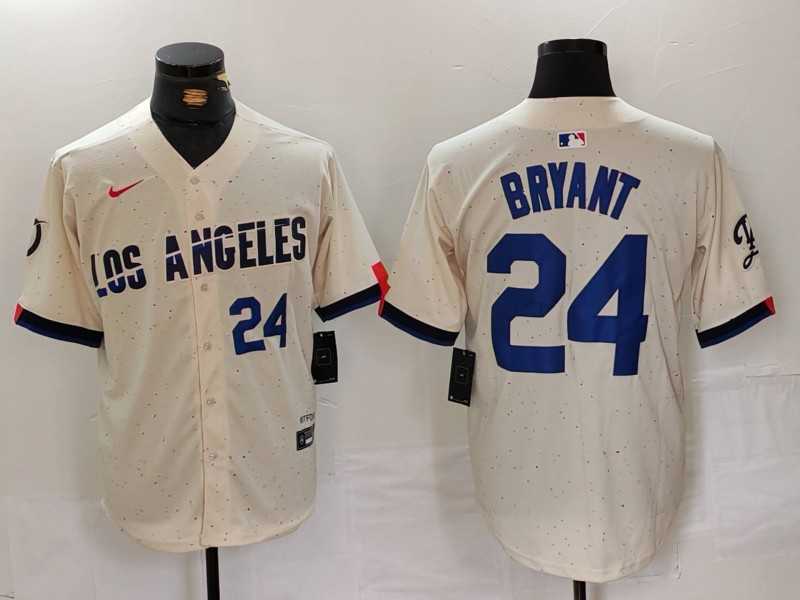 Men%27s Los Angeles Dodgers #24 Kobe Bryant Number Cream 2024 City Connect Limited Stitched Jerseys->los angeles dodgers->MLB Jersey